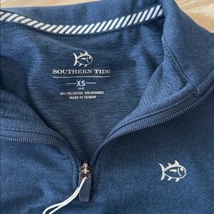 NWT - Southern Tide Navy Long Sleeve Quarter-Zip Pullover Kids XS